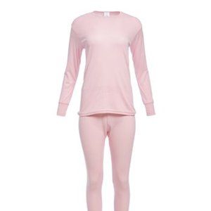 Brand New In Package ''ROCKY'' Pink Smooth Knit Thermal Top/Bottom Set Plus 2X